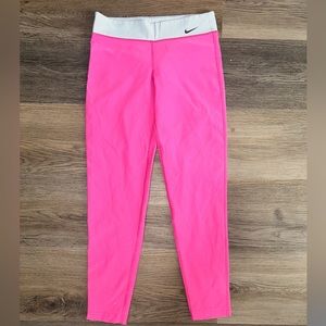 Girls pink dry fit Nike leggings